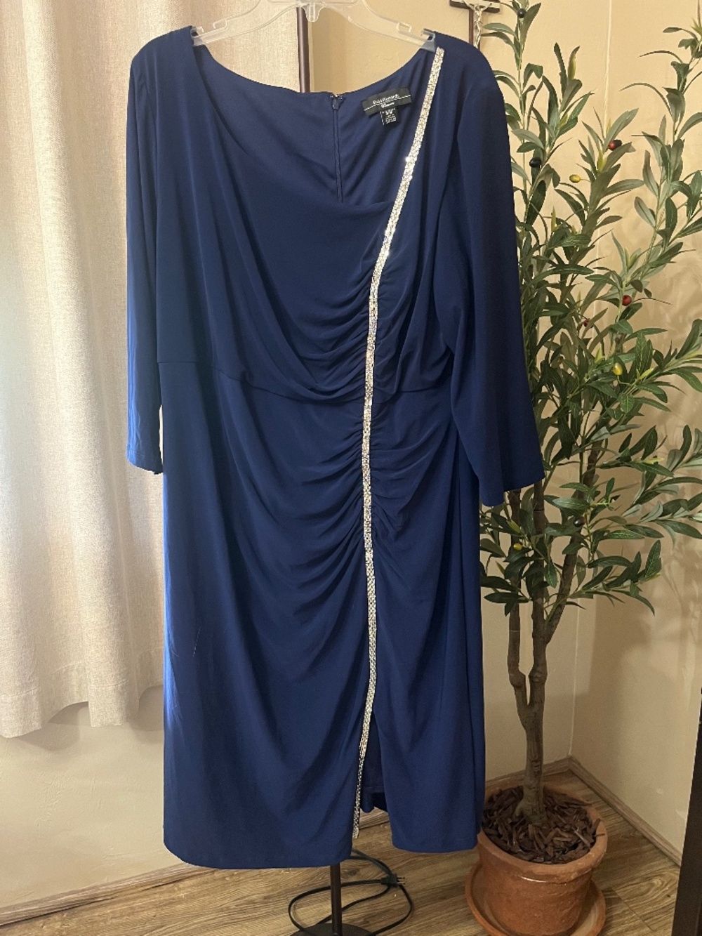 RM Richards Elegant Rhinestone Accent Dress